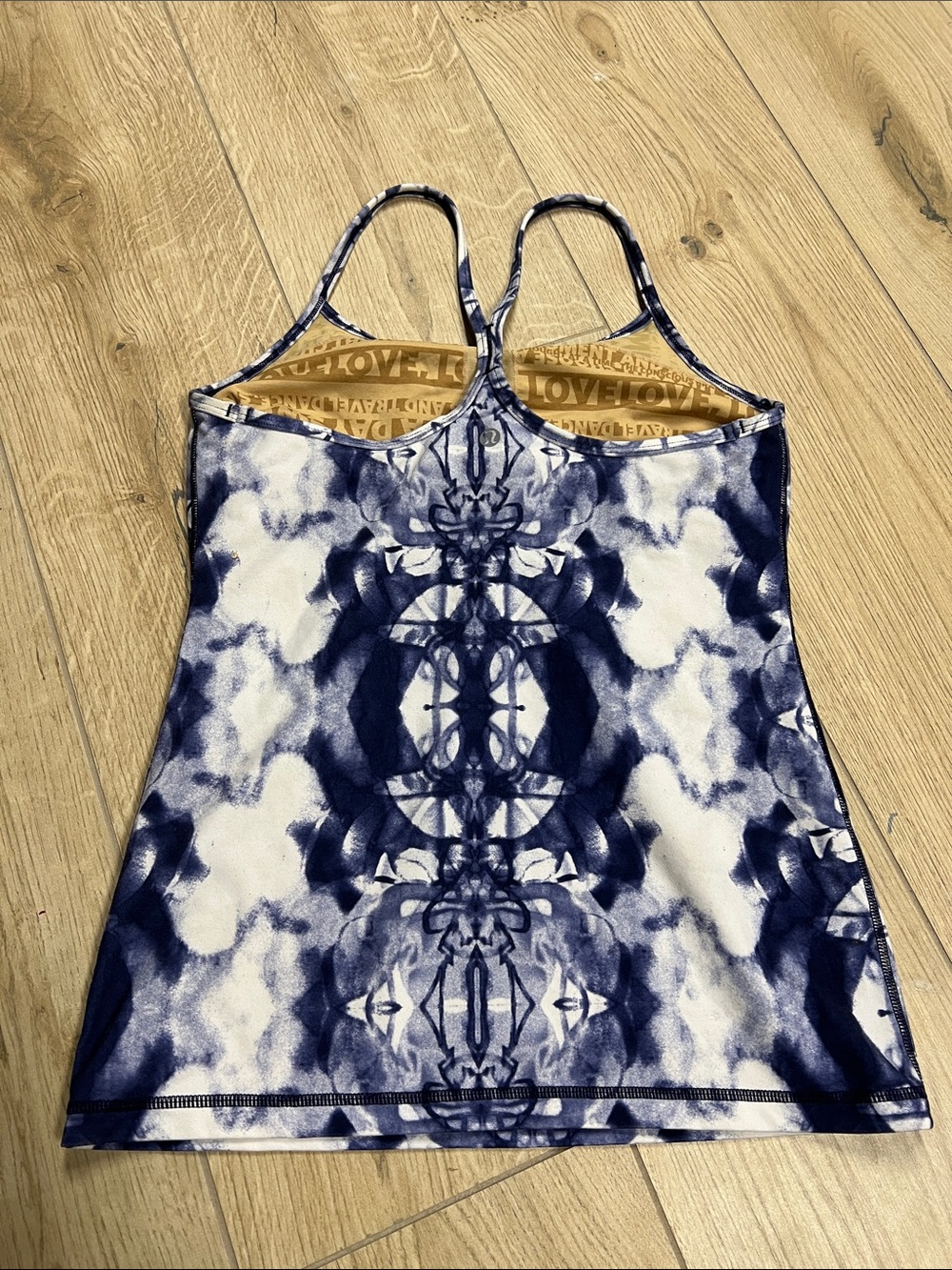lululemon athletica Navy & White Tie-Dye Racerback Tank - Picture 2 of 5